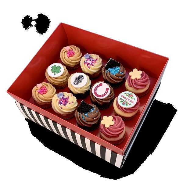 Box of 12 Medium Good Luck Cupcakes