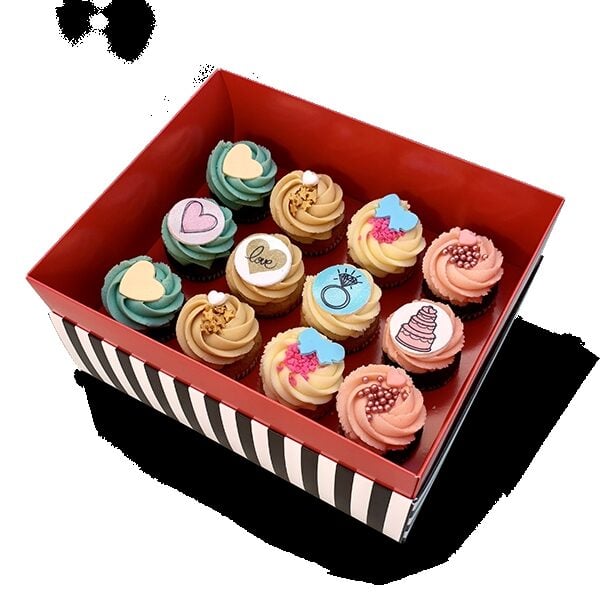 Box of 12 Medium Wedding Cupcakes