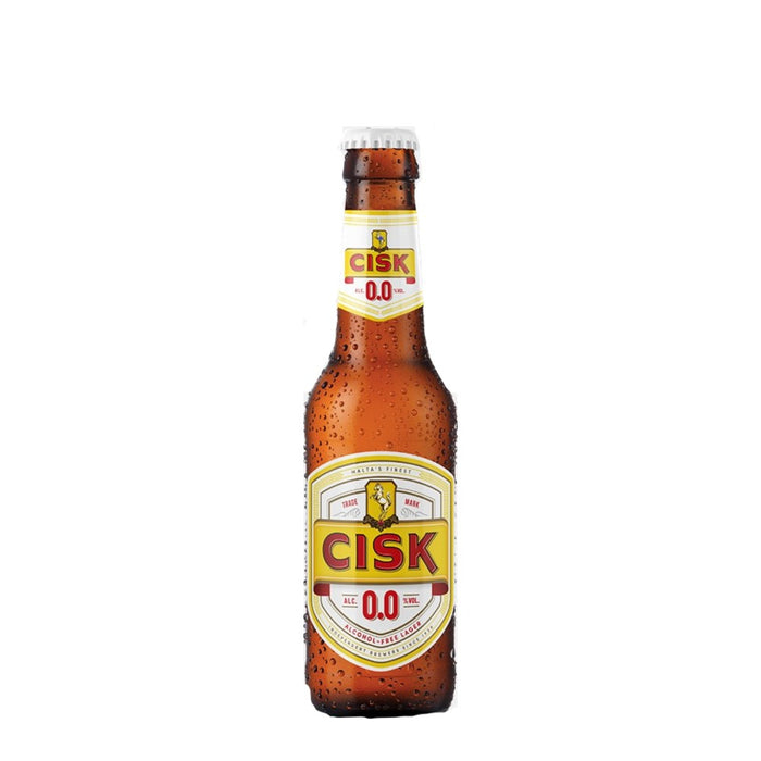 Cisk 0.0 Alcohol-Free Lager Glass Bottle - Case of 24