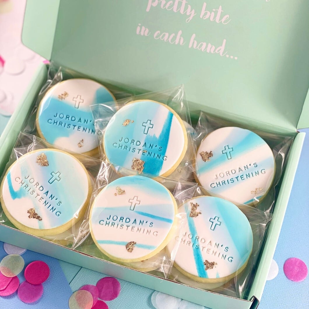 Religious Cross Cookies - Baptism, Christening +more (6 pack)