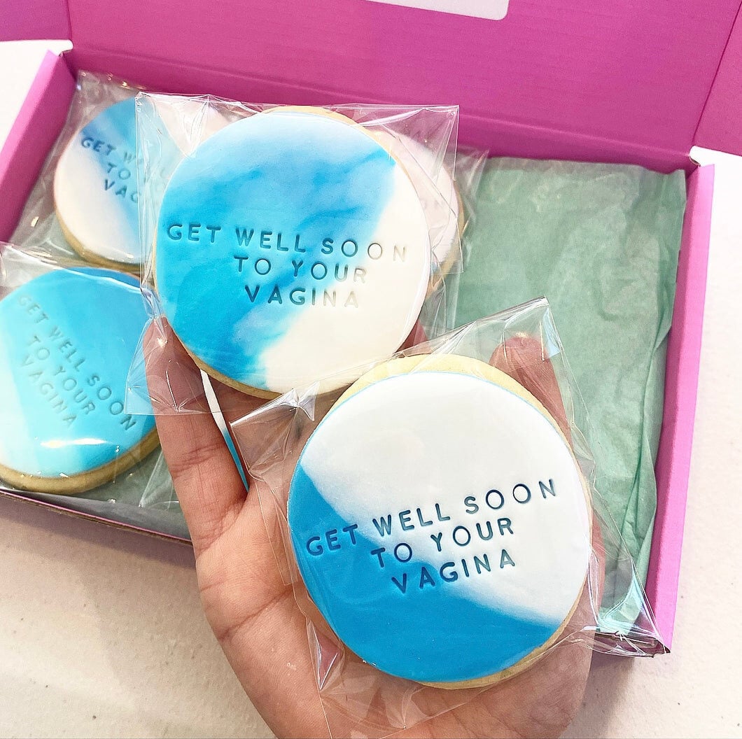 Get Well Soon To Your Vagina Cookies ((6 pack))