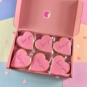 I Love You Heart Cookies (6 pack)