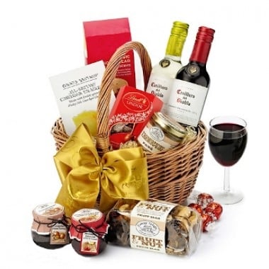 Red And White Wine Gift Basket