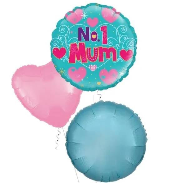 No 1 Mum Balloon (3 Balloons Gift Boxed)