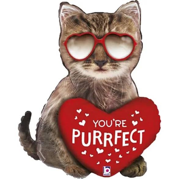 Purrfect Cat Supershape Balloon (3 Balloons Gift Boxed)