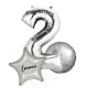 Large Silver Shape Balloon No 3 (3 Balloons Gift Boxed)