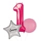 Large Pink Shape Balloon No 2 (3 Balloons Gift Boxed)
