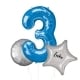 Large Blue Shape Balloon No 4 (3 Balloons Gift Boxed)