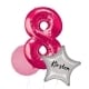 Large Pink Shape Balloon No 9 (3 Balloons Gift Boxed)