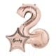 Large Rose Gold Shape Balloon No 3 (3 Balloons Gift Boxed)