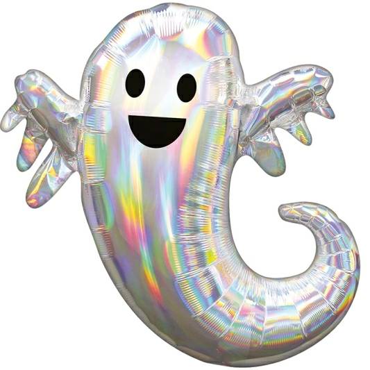 Holographic Ghost Supershape Balloon (3 Balloons Gift Boxed)