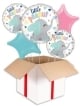 Baby Boy Rattle Balloon (3 Balloons Gift Boxed)