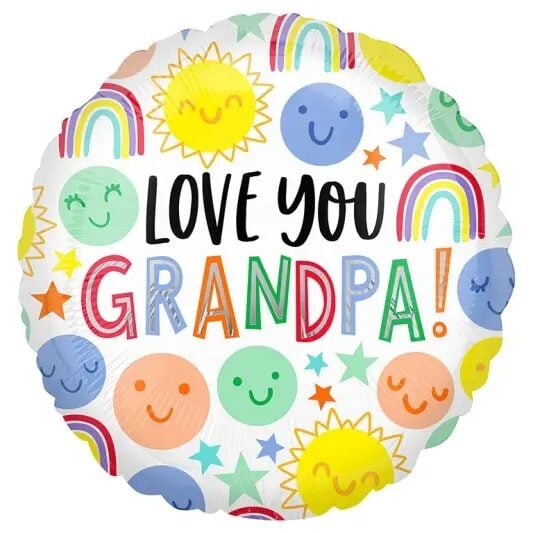 Love You Grandpa Balloon (4 Balloons Gift Boxed)