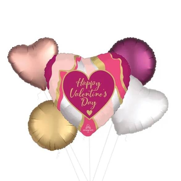 Abstract Marble Satin Foil Balloon (3 Balloons Gift Boxed)