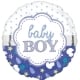Personalised Confetti Light Blue Boutique Balloon (3 Balloons Gift Boxed)