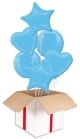 Baby Blue Party Bouquets (2x Bunch of 6 Balloons (12 Balloons))