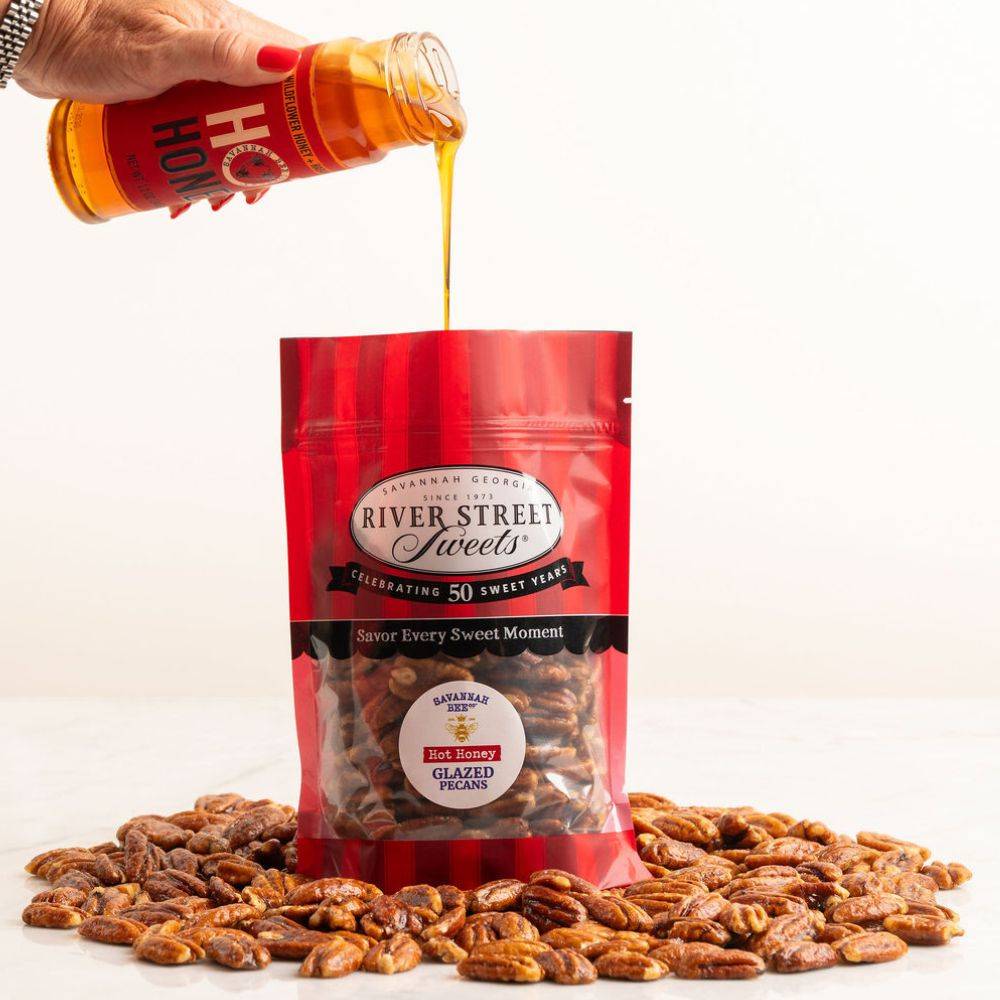 Hot Honey Glazed Pecans (6oz Bag)