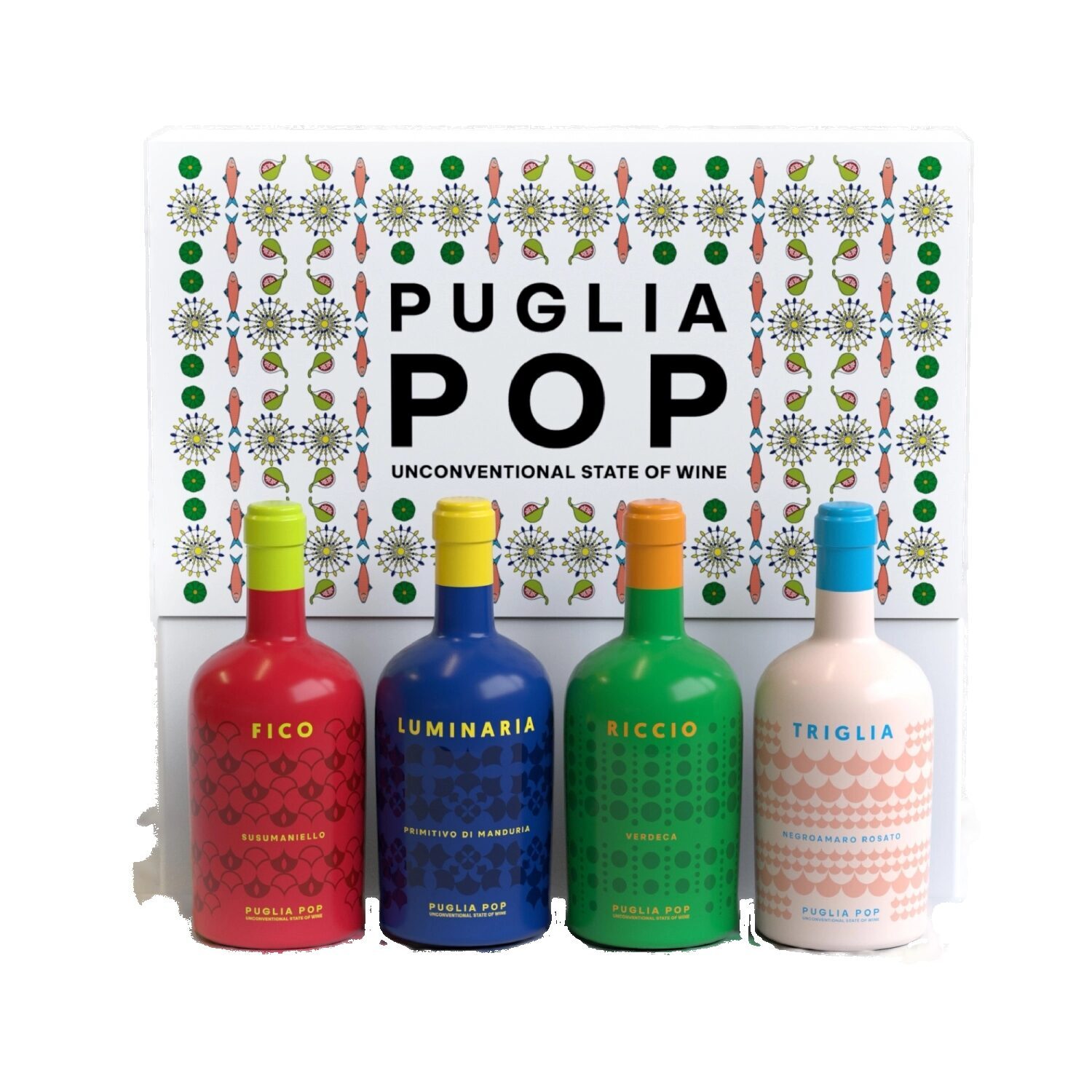 Puglia Pop Collection Giftbox met de Fico, Riccio, Triglia en Luminaria