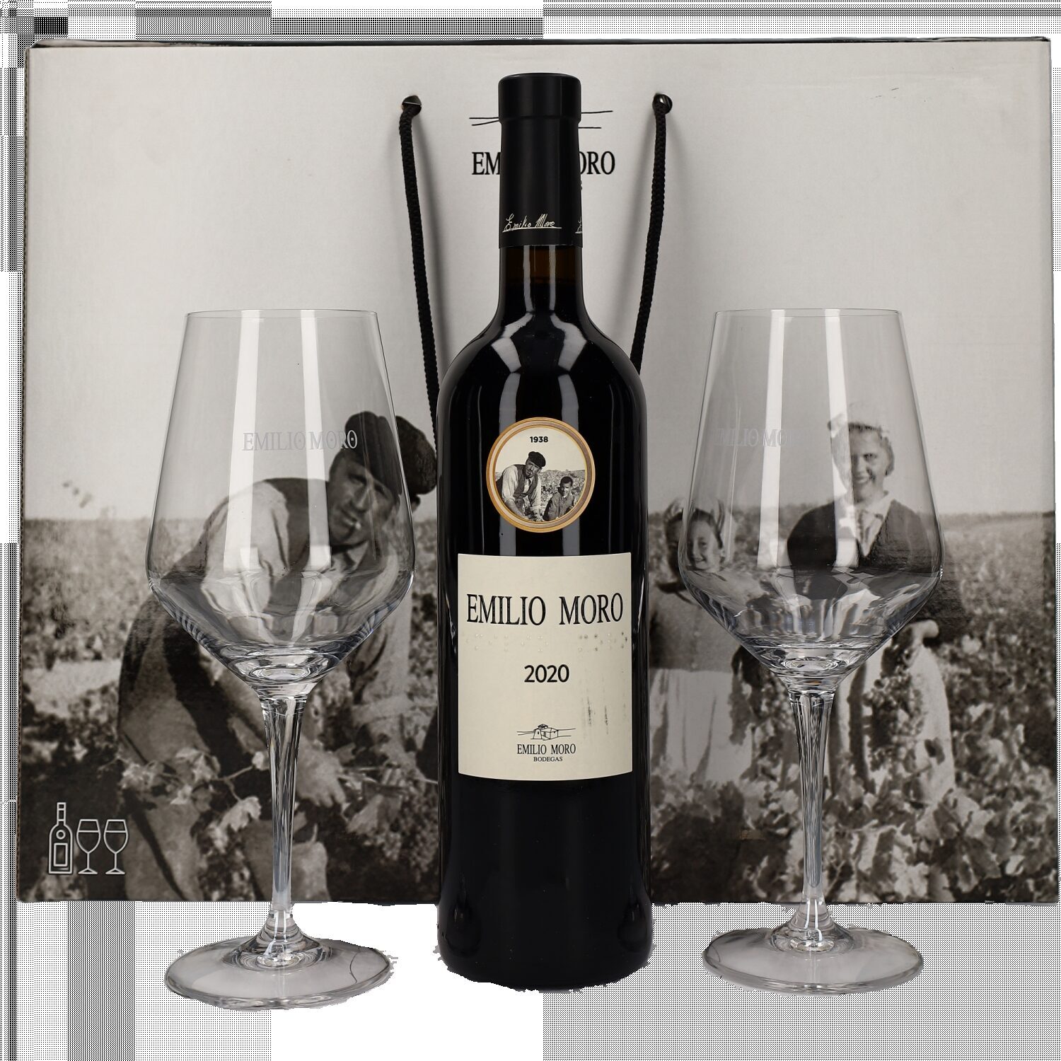 Emilio Moro giftbox met 2 glazen