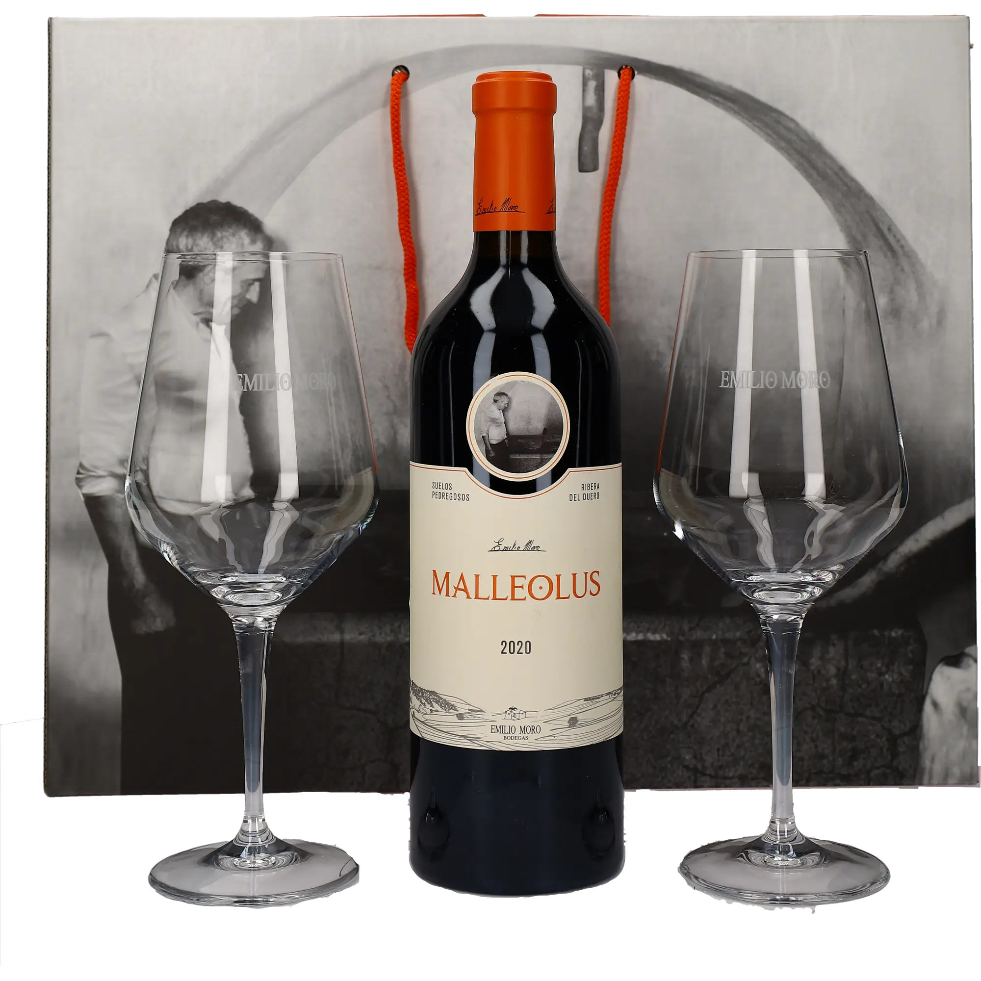 Emilio Moro Malleolus giftbox met 2 Glazen en Kurkentrekker