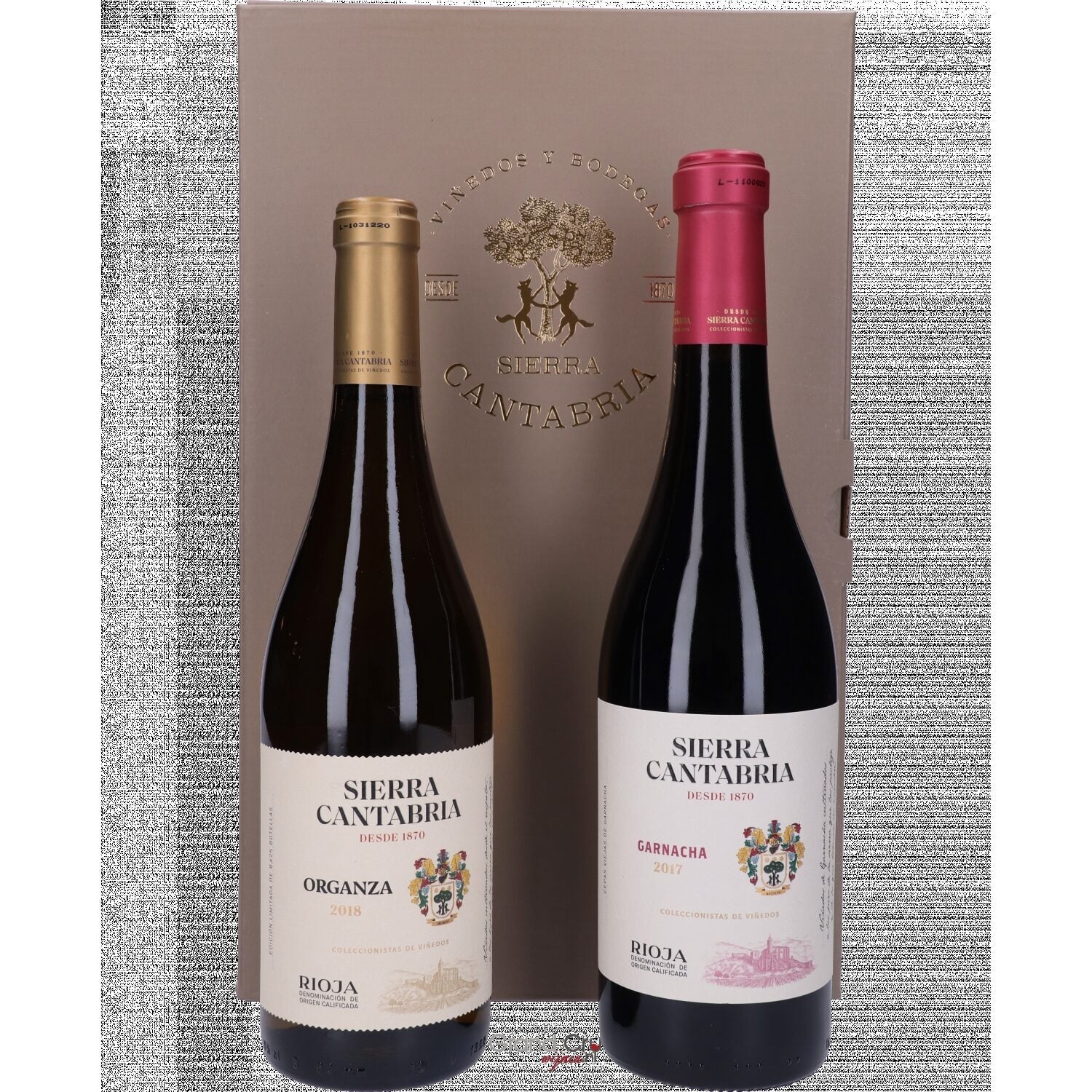 Sierra Cantabria Luxe Geschenkendoos met Sierra Cantabria Organza Blanco & Crianza