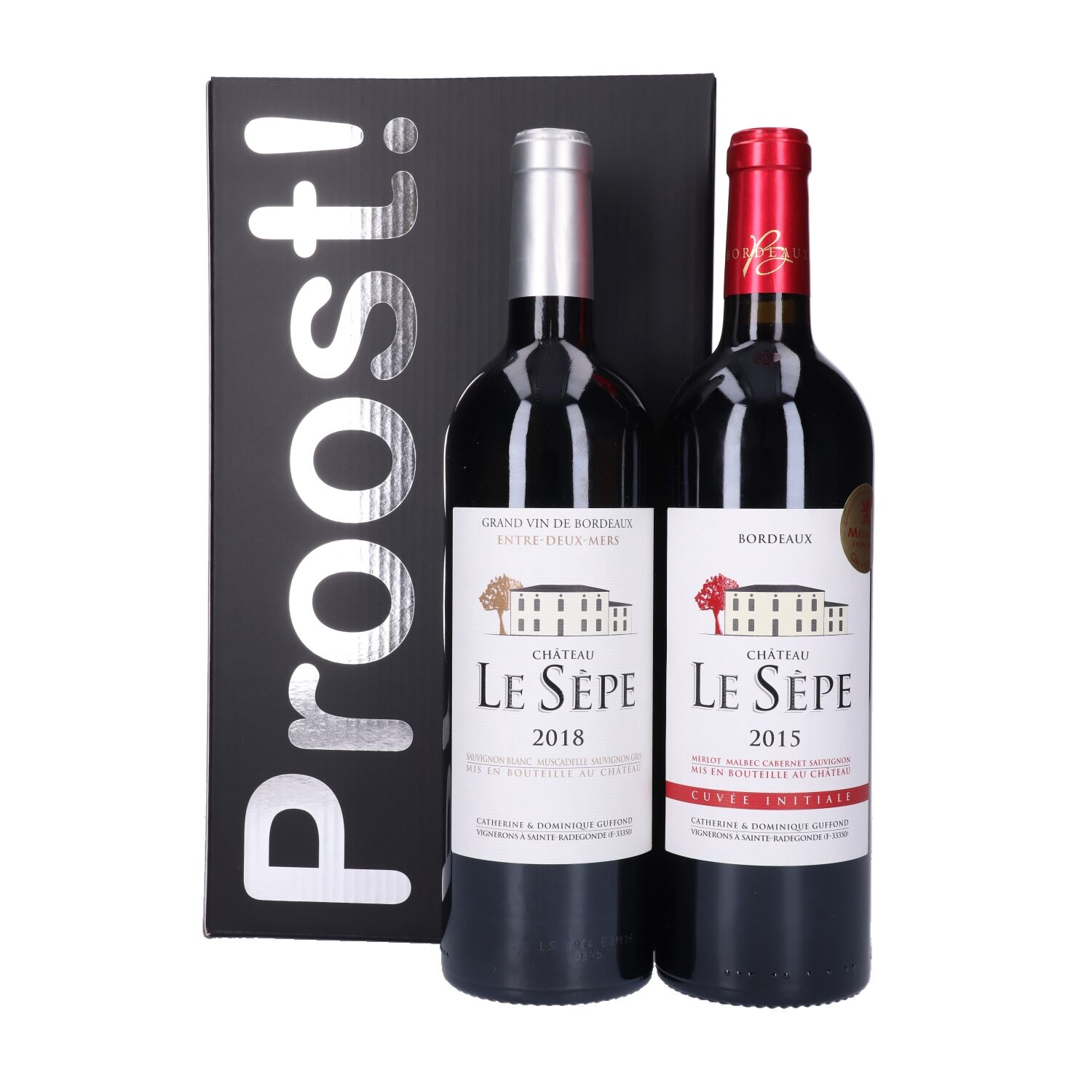 Chateau Le Sepe Rouge en Blanc in Geschenkendoos