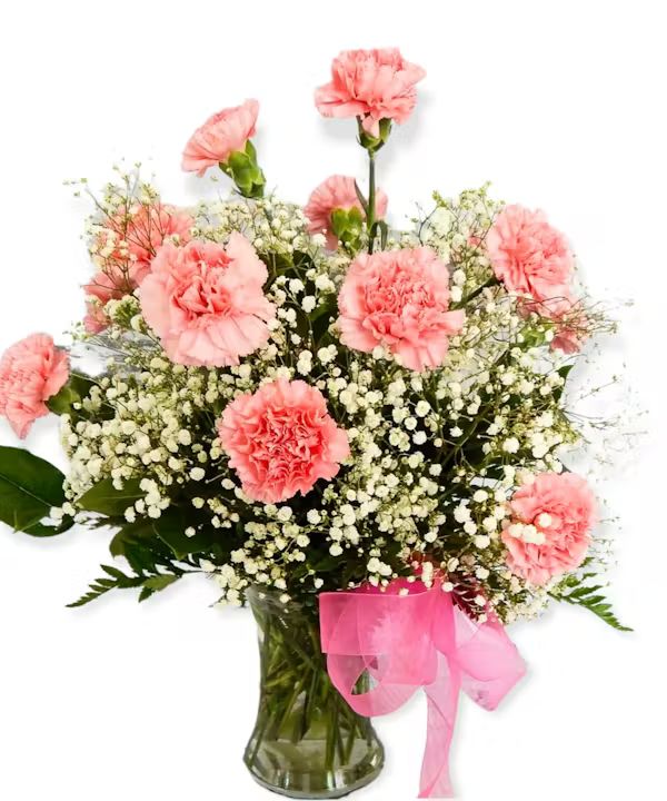 Cotton Candy Carnations (As Shown (12 carnations))