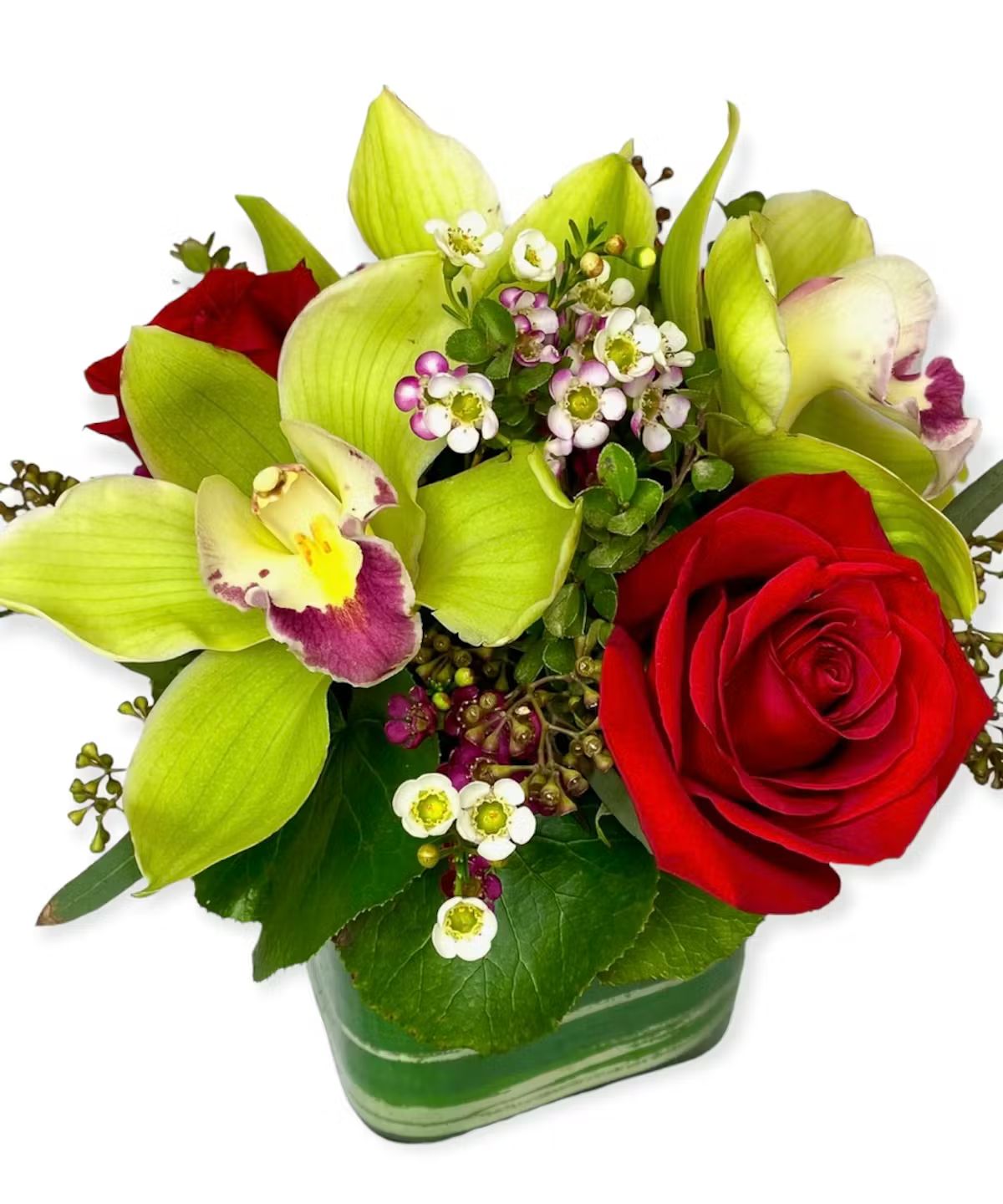 Mea Aloha (3 Orchid & 3 Rose Blooms)