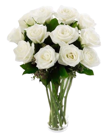 White Rose Bouquet (12 roses)