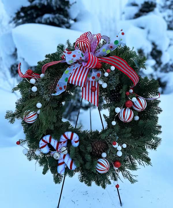 Peppermint Twist Wreath (Starting At)