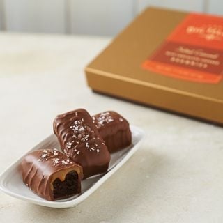 Milk Chocolate Covered Caramel Brownie with Hawaiian Sea Salt