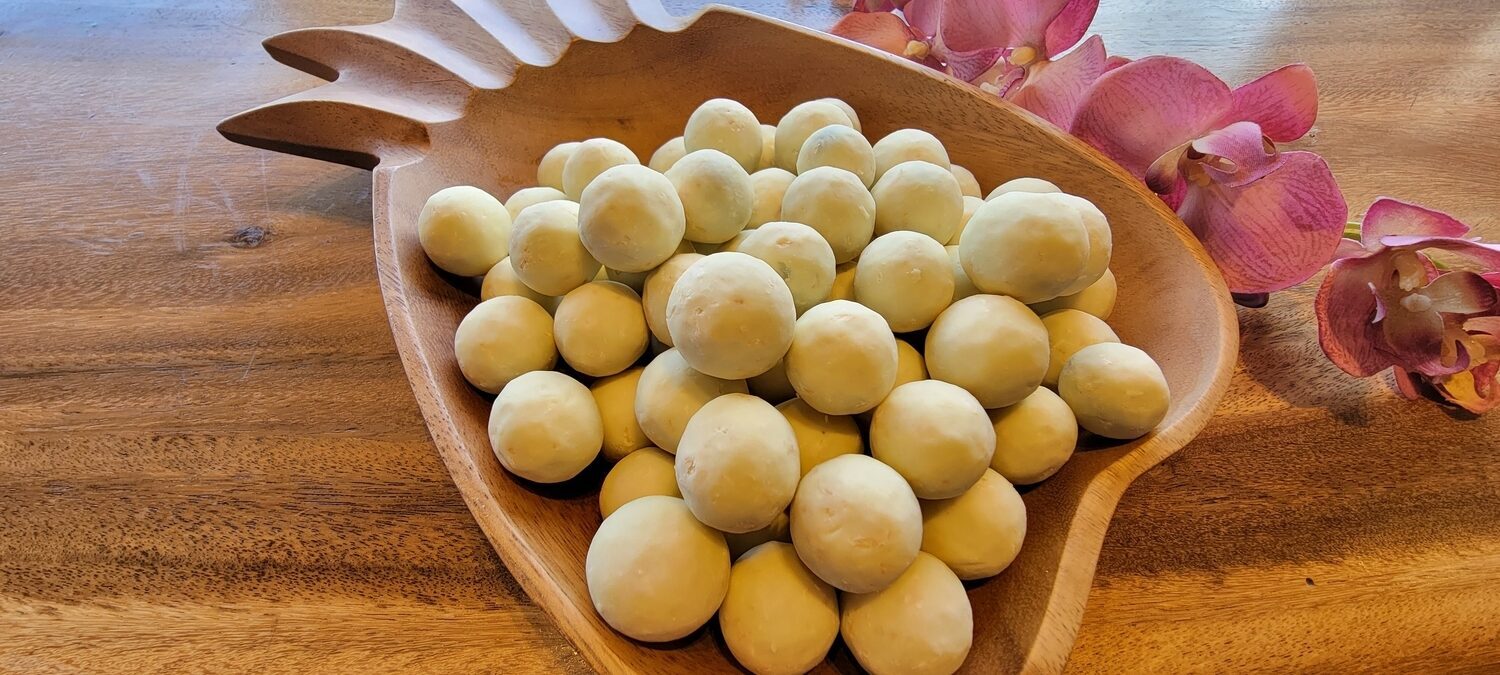 Macadamia Nuts - Toasted Coconut White Chocolate Covered