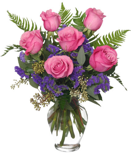 HALF DOZEN PINK ROSES (Standard)