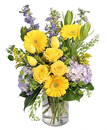 LIGHTHEARTED HUES VASE ARRANGEMENT (Standard)