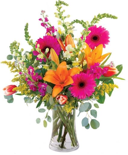 LIVELY LILIES & GERBERAS FLORAL DESIGN (Standard)