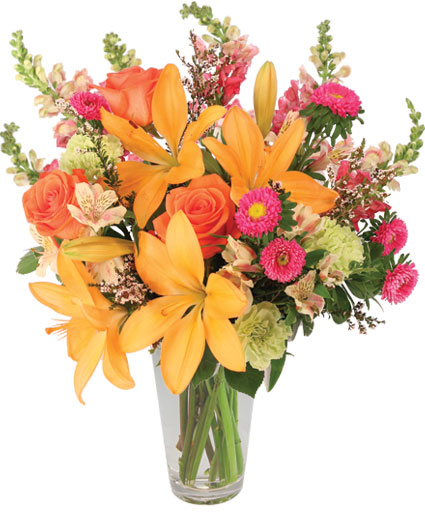 SUNSET LILIES and ROSES (Standard)