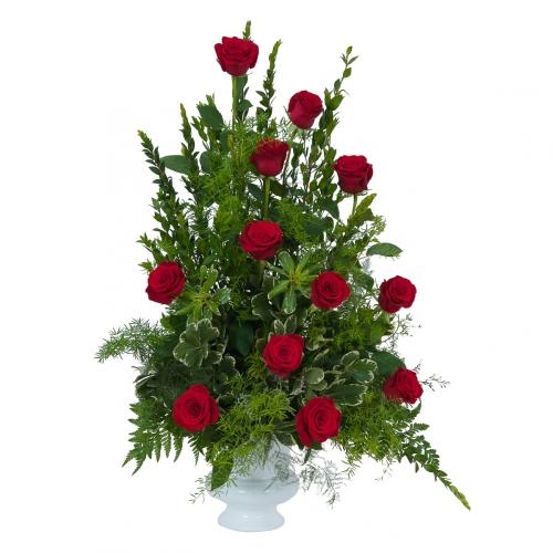 Royal Dozen Rose Urn (Standard)