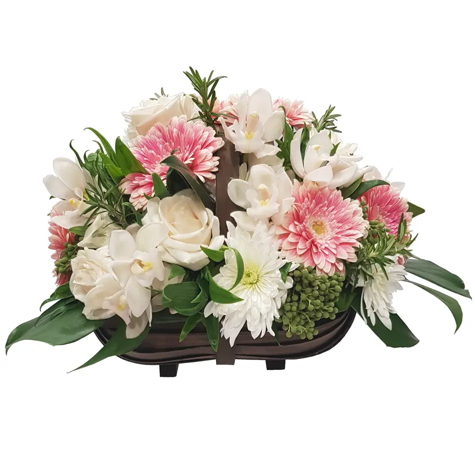 Basket of fresh flowers
