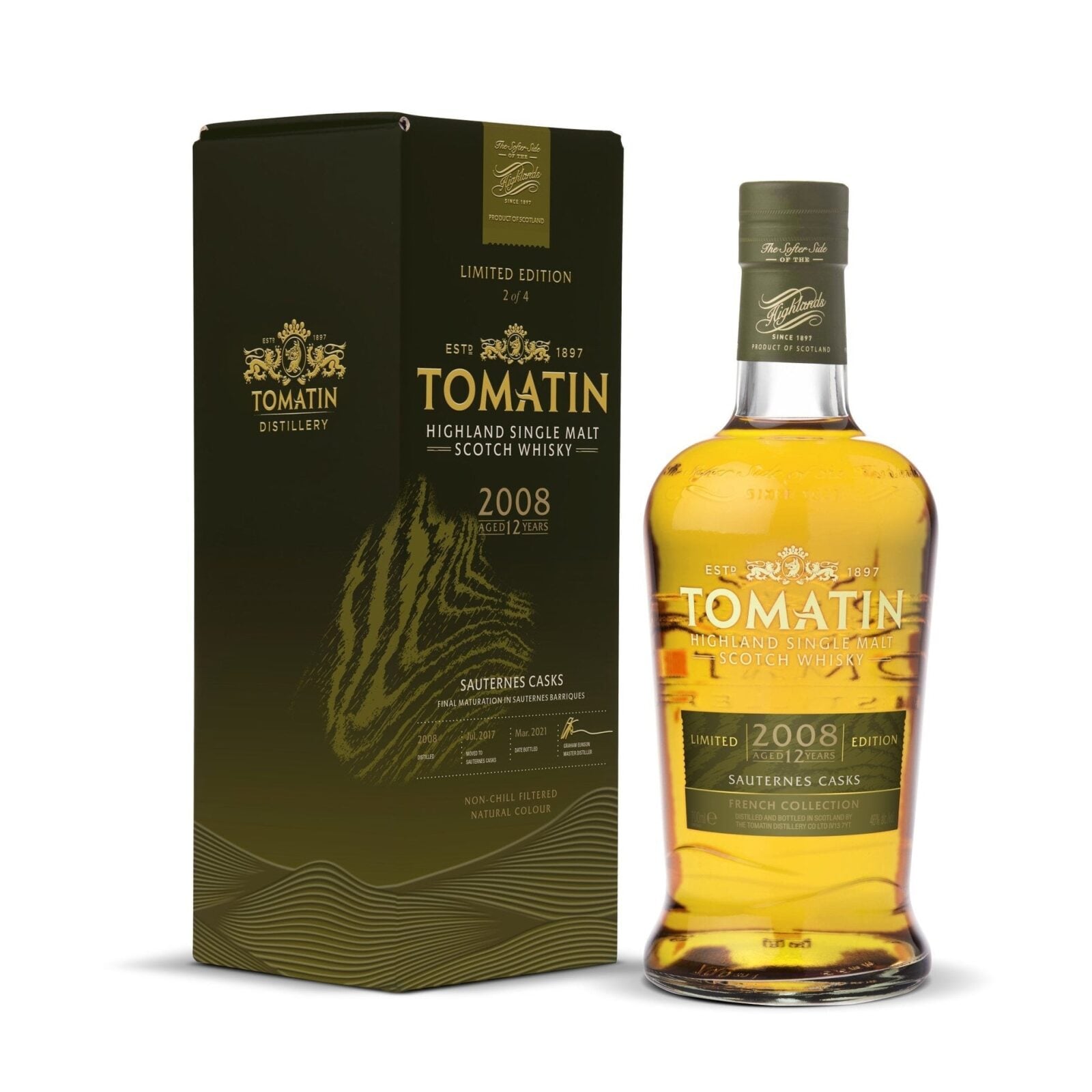 Tomatin French Collection - Sauternes Casks 12 Year Old 2008 Limited Edition 2 of 4 - Single Malt Scotch Whisky