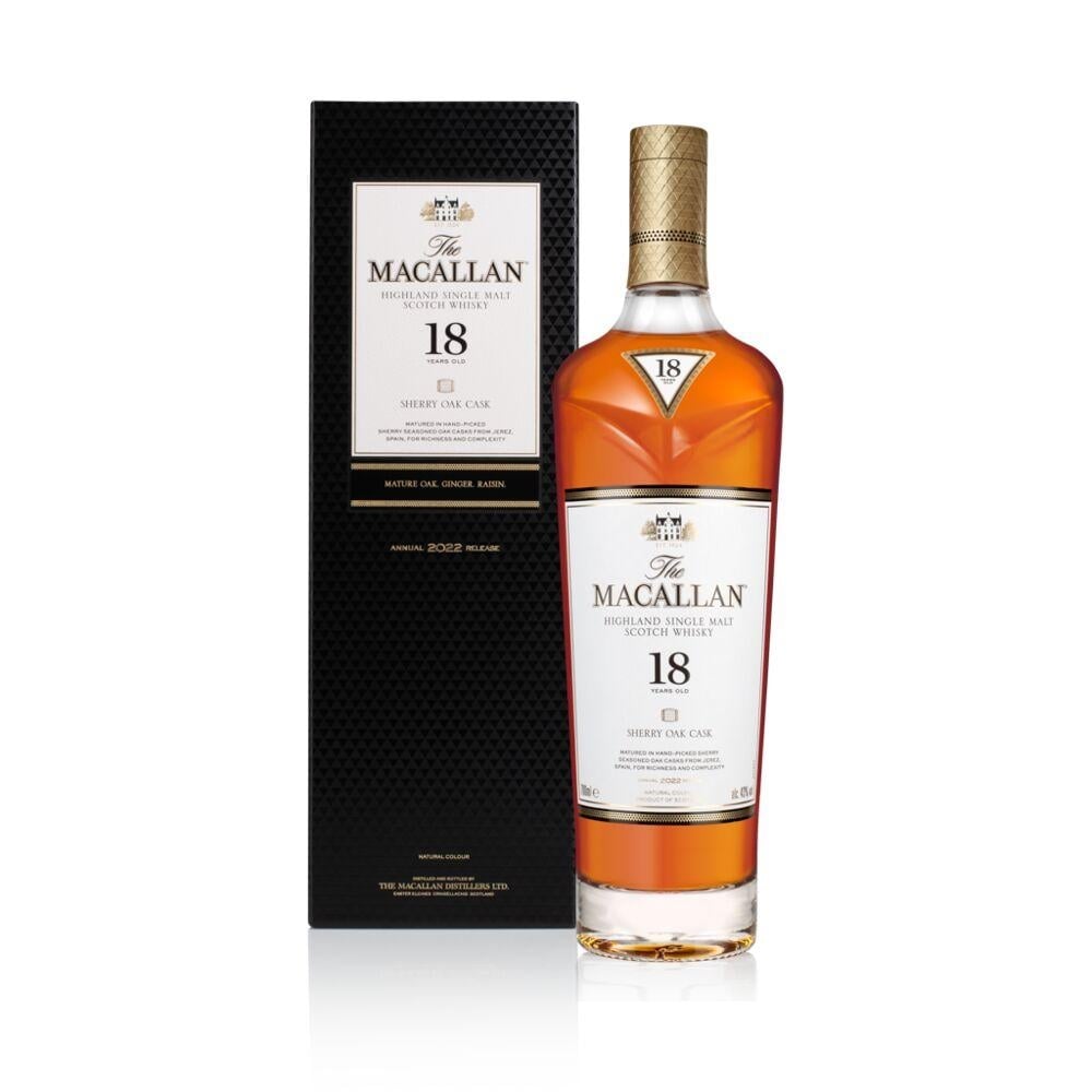 Macallan Sherry Oak 18 Year Old - 2022 Release - Single Malt Scotch Whisky