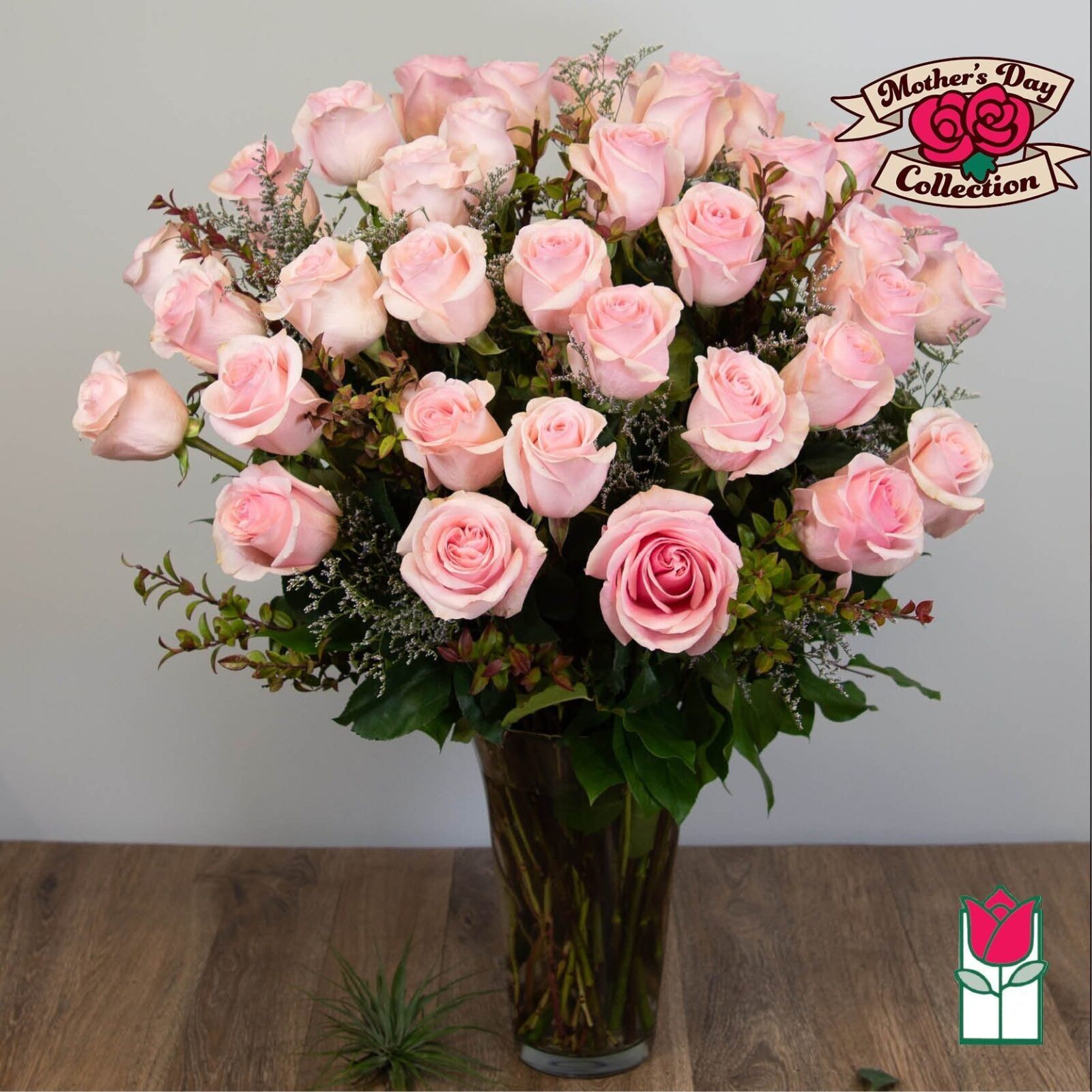 Beretania's 3 Doz. Extra Long Stem Pink Rose Bouquet (Standard)
