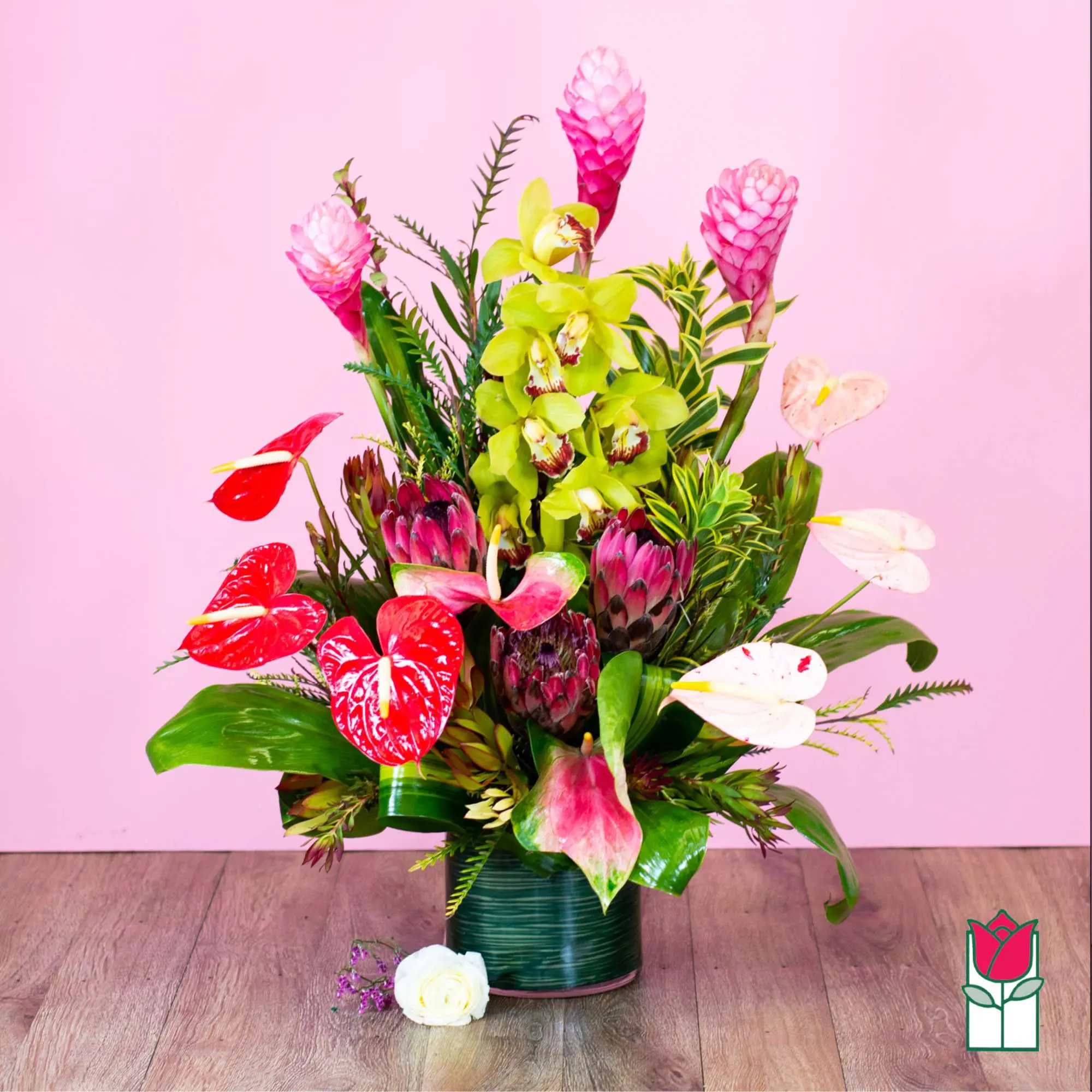 Beretania's Bishop Tropical Arrangement (Seasonal Varieties Vary)