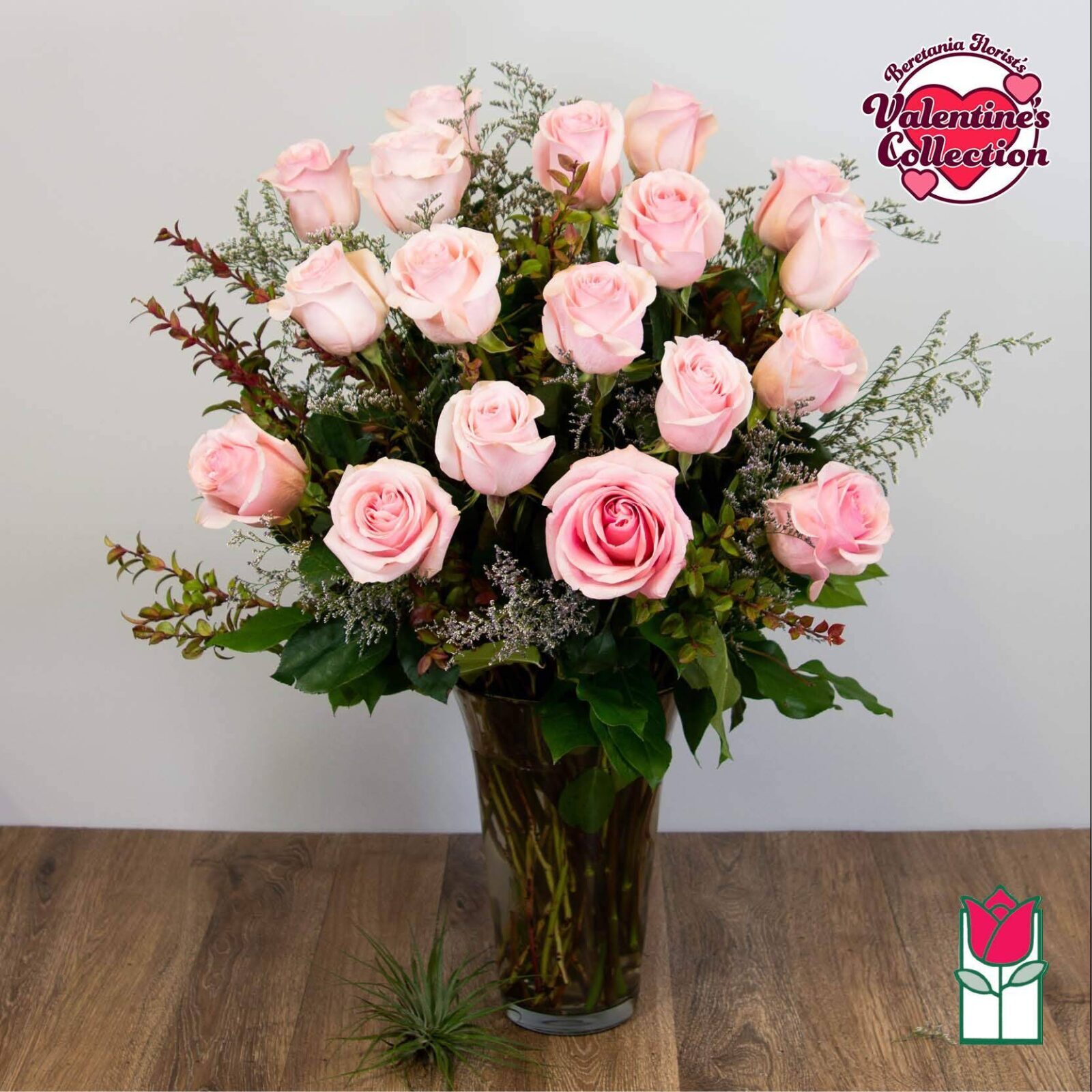 Beretania's 1.5 Dozen Pink Rose Bouquet (Standard)