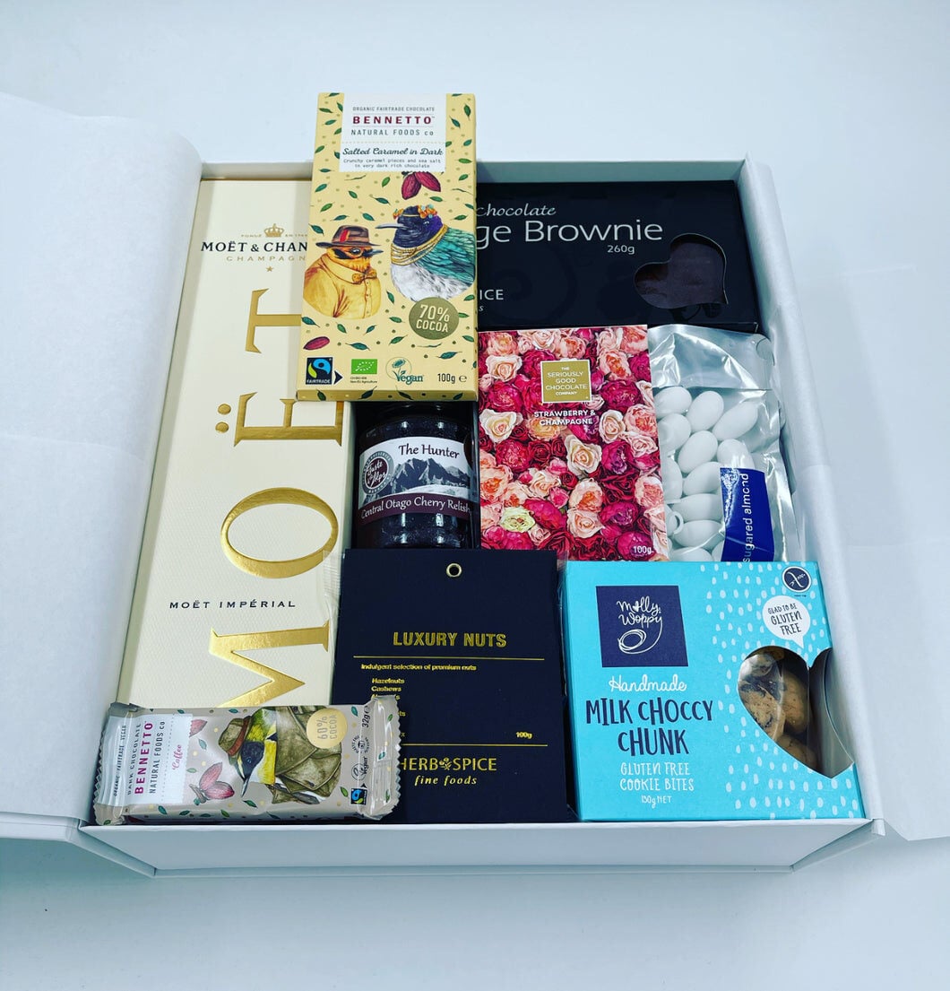 Big Box With Moet Champagne