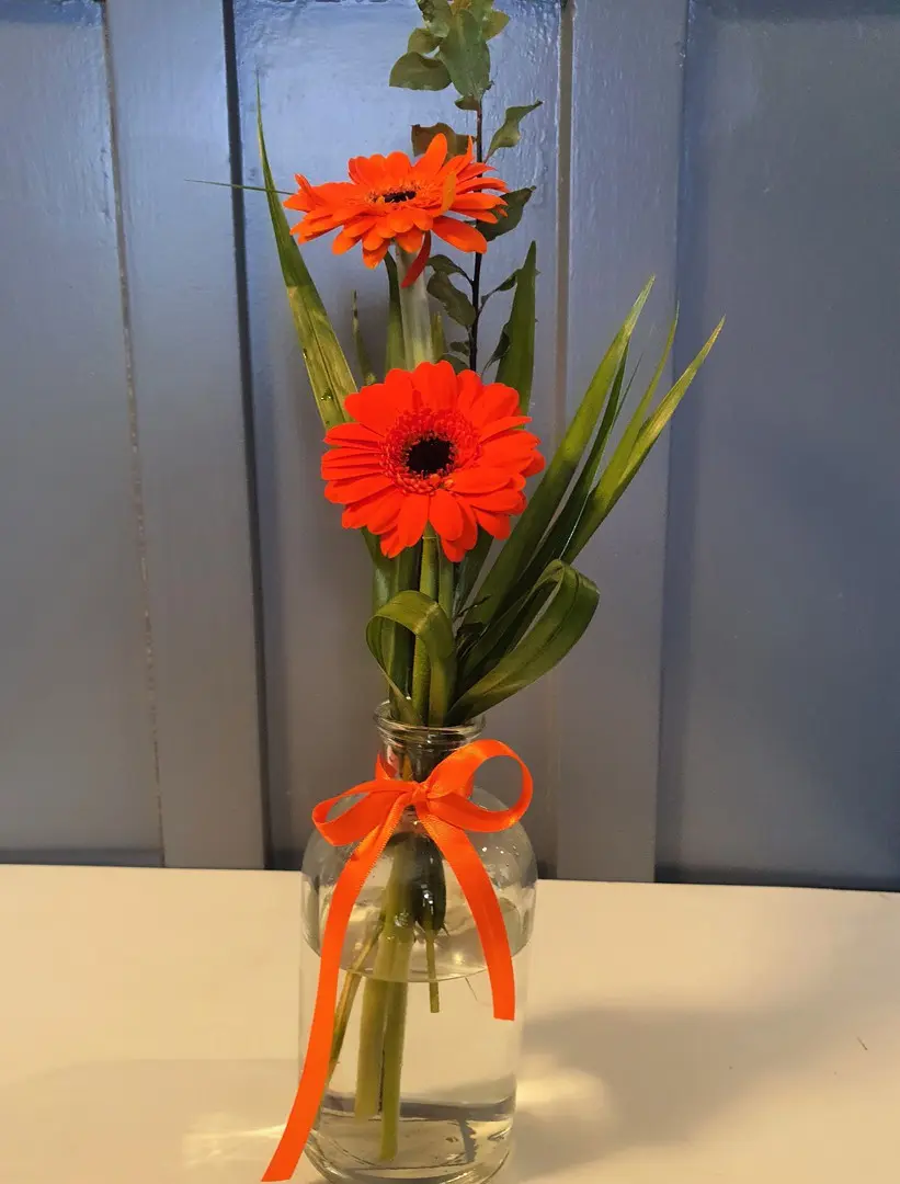 Gerberas in Glass