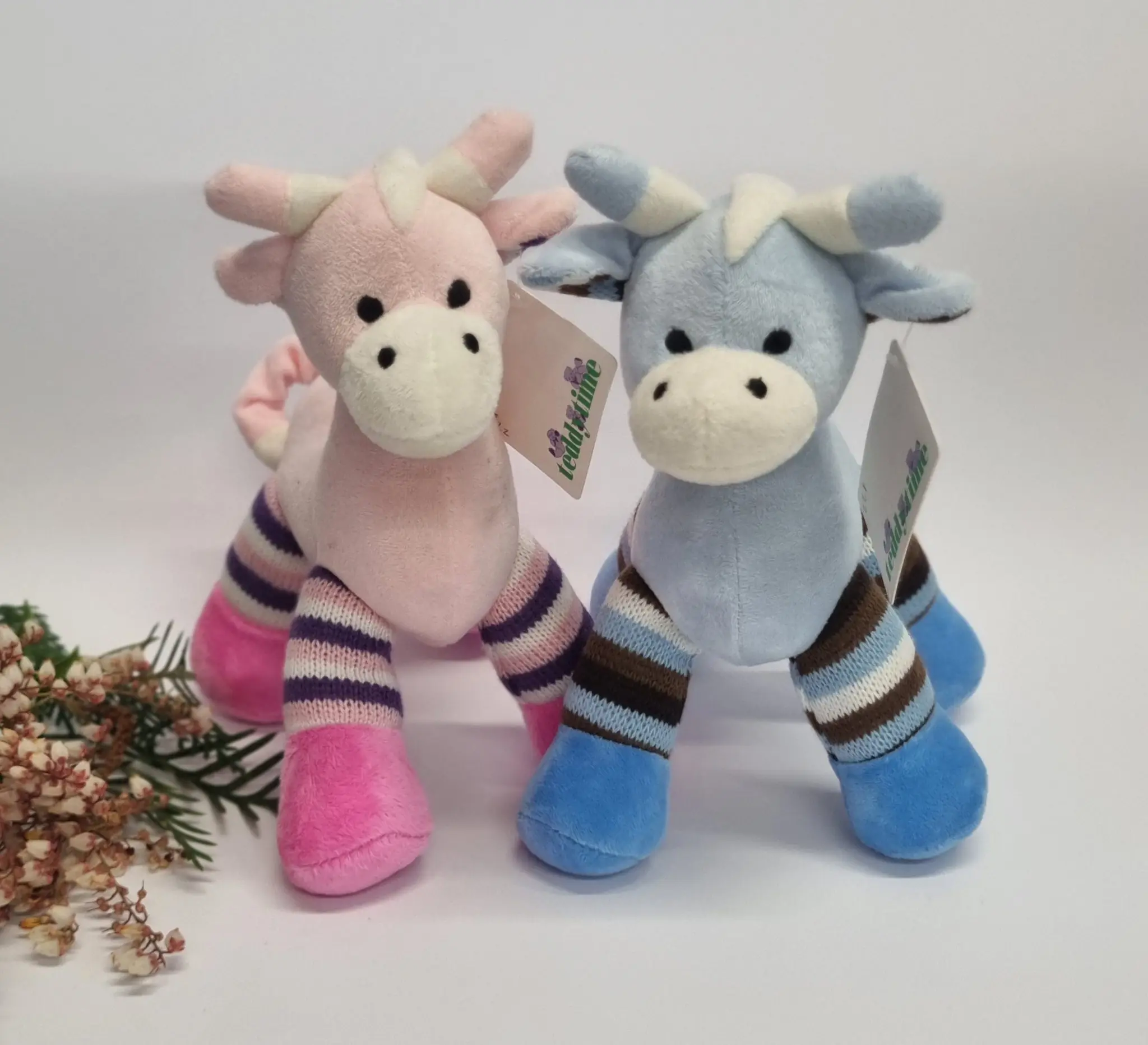 Pink or Blue Giraffe Soft Toy
