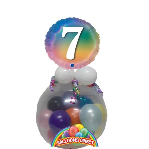Happy 7th Birthday Fun Stuffed Bubble