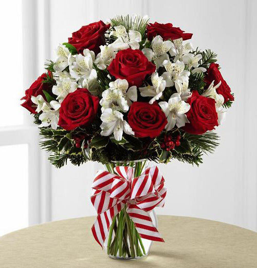 Peppermint Holiday Vase (Standard)