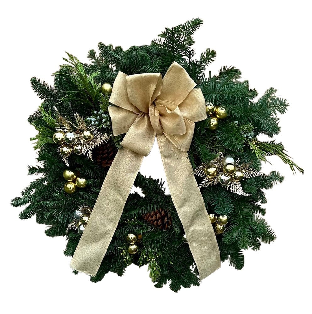 Fresh Gold Holiday Wreath