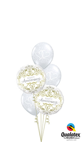 Anniversary Swirling Hearts Balloon Arrangement